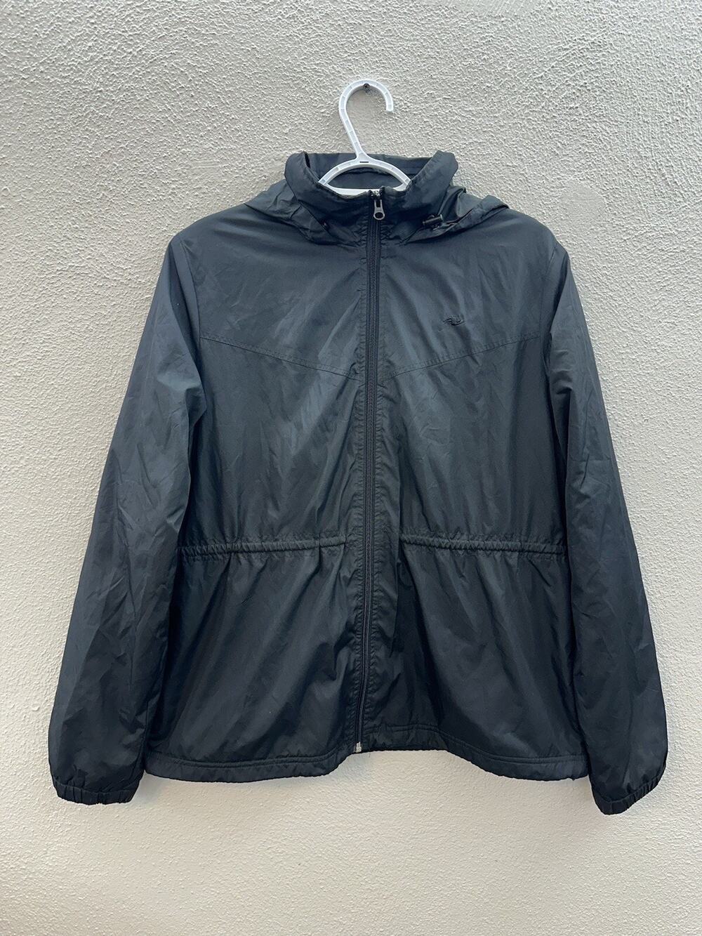Athletic Works Womens Jacket Size Medium Black Zip Up Hooded Fleece Lined